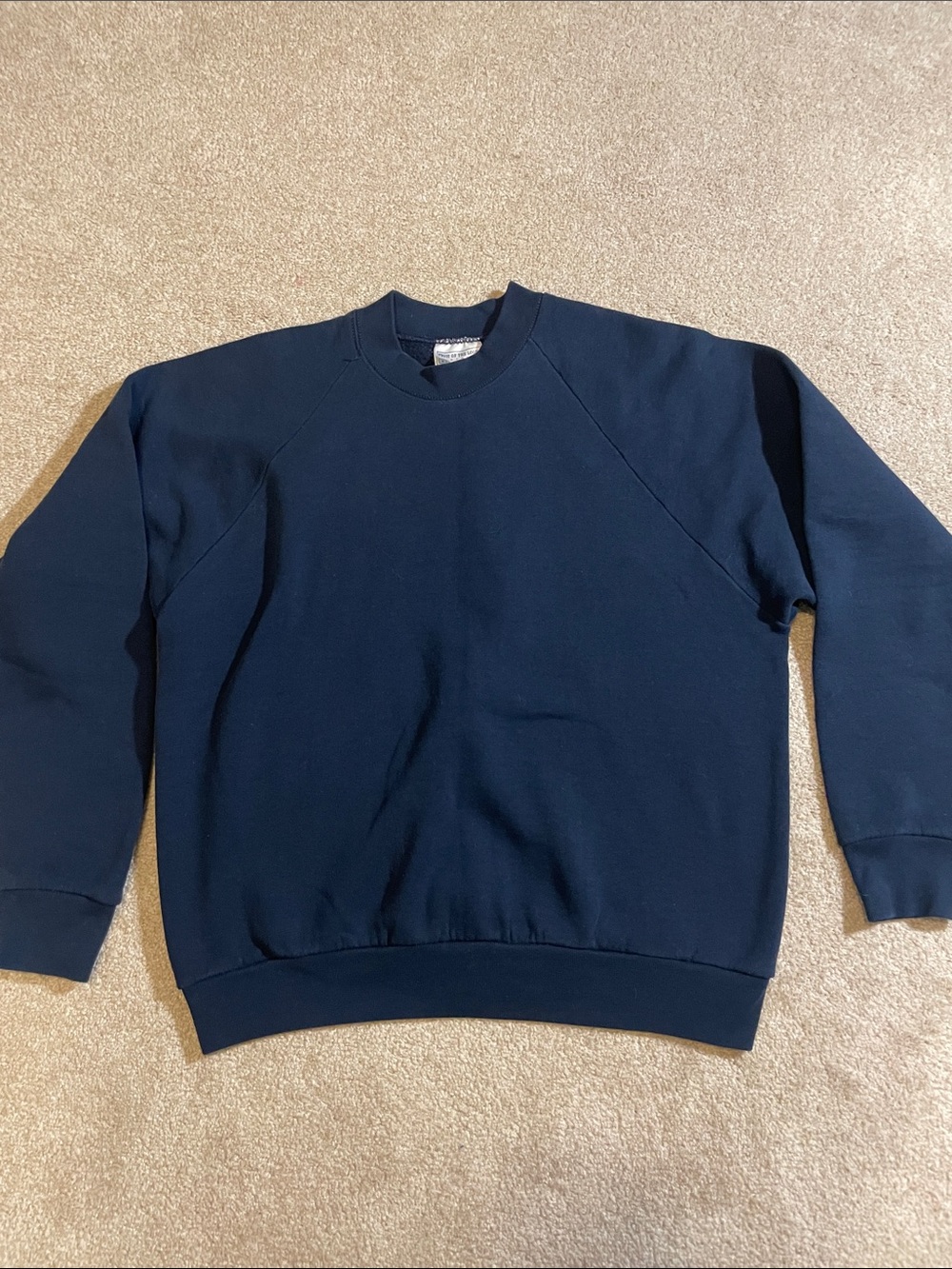 Vintage Fruit of the Loom Navy Crewneck Sweatshirt